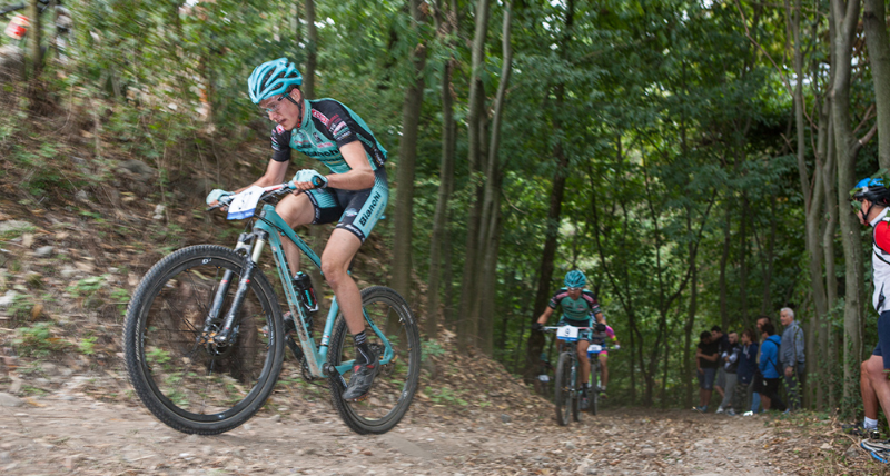 Jan Vastl in azione alla Gimondibike